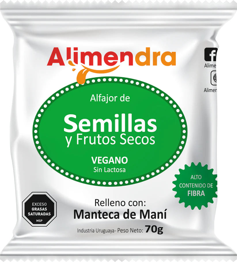 Alfajor Vegano de Semillas y Frutos Secos | Alimendra
