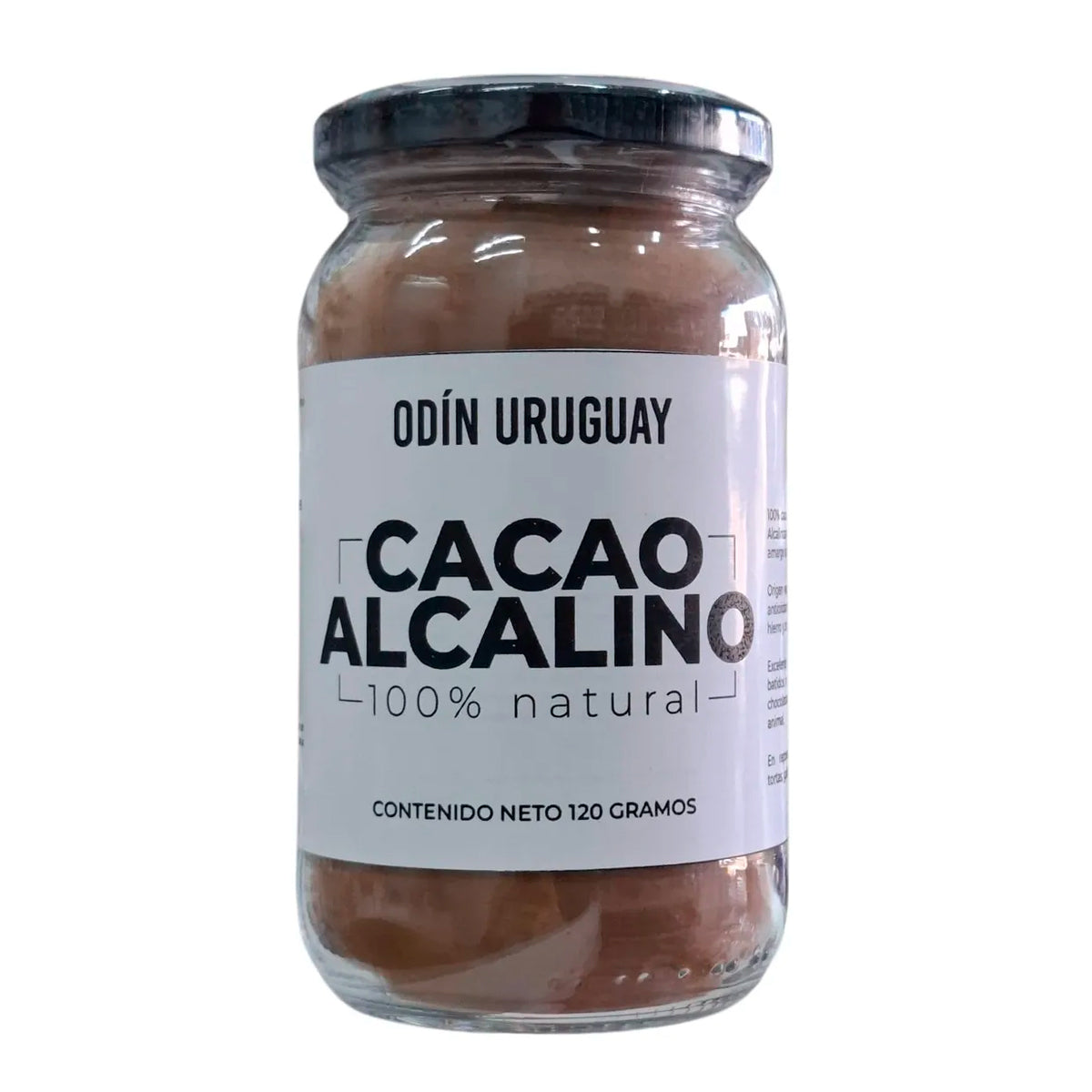Cacao Alcalino 100% Puro - 120 Gramos | Odín Uruguay