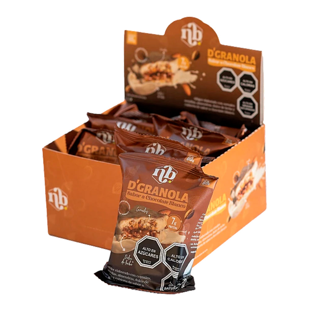 Alfajores D´Granola Chocolate Blanco - Caja x8 | Natural Bars