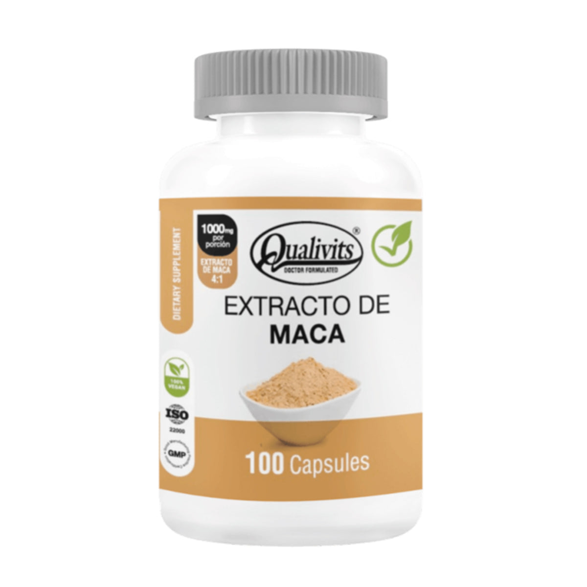 Extracto Maca Orgánica 1000mg x 100 Cápsulas | Qualivits