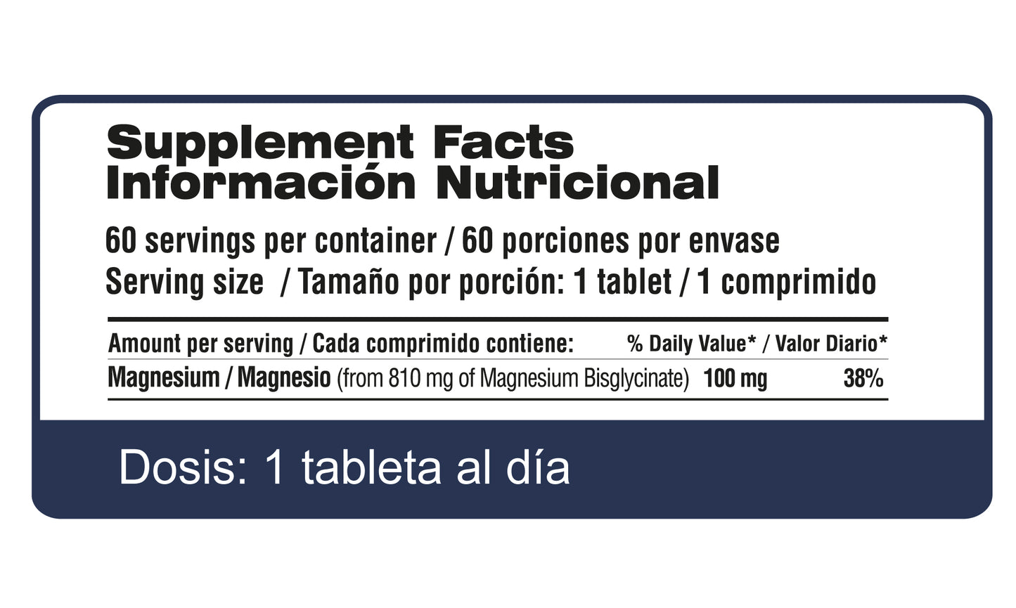 Bisglicinato de Magnesio - 60 Tabletas | Qualivits