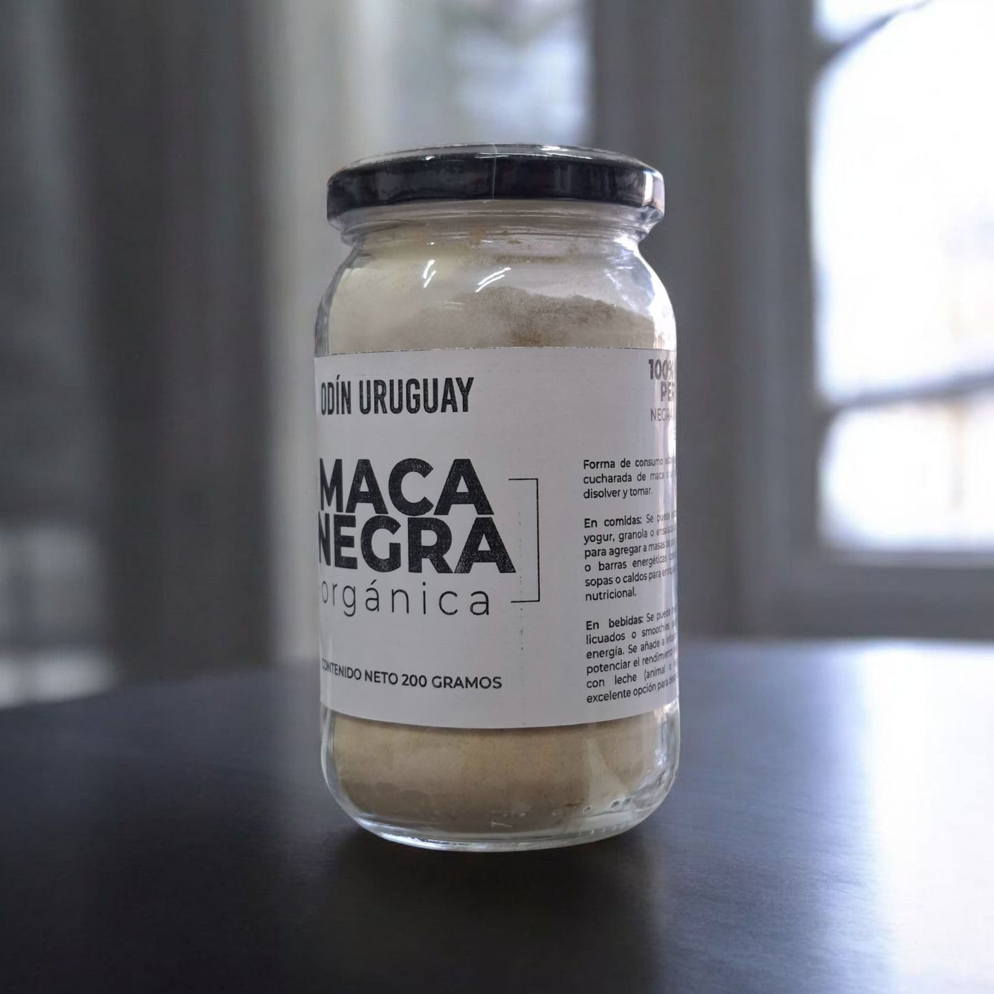 Maca Negra Peruana Orgánica 200 Gramos | Odín Uruguay
