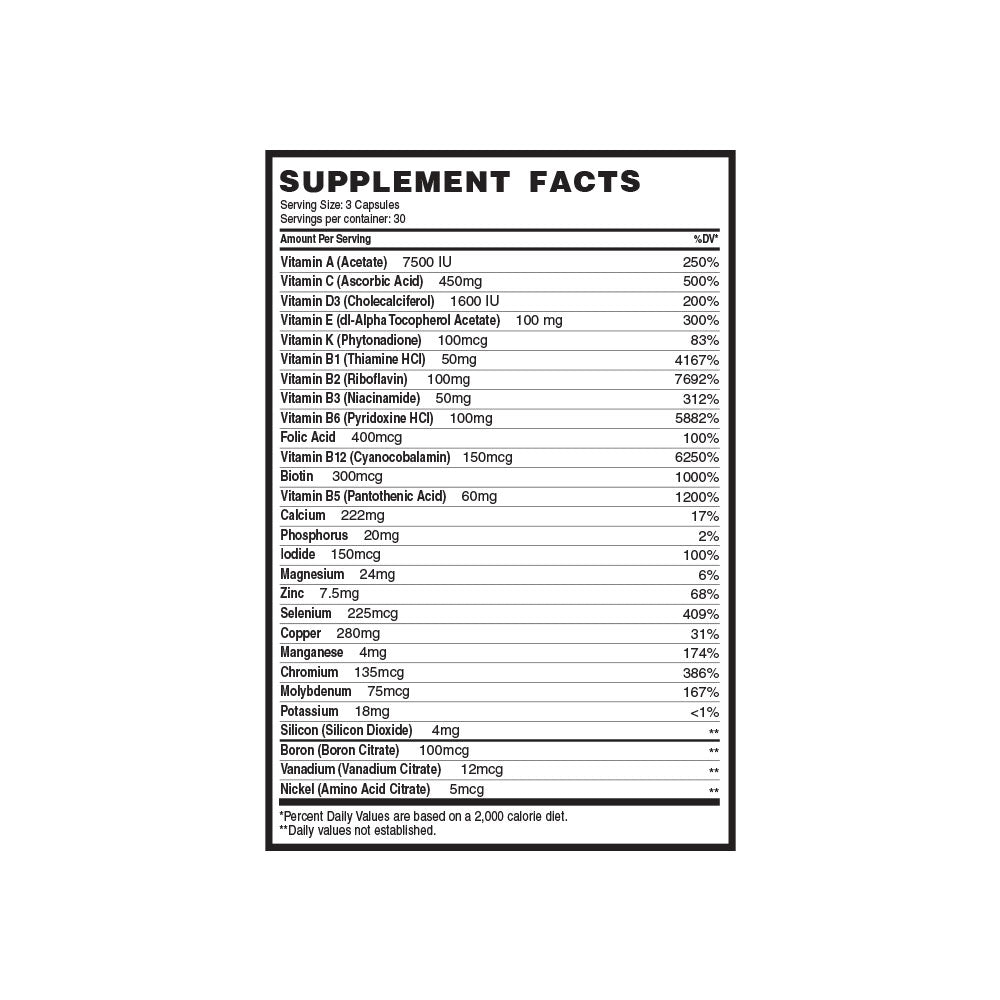 Multiphase Multivitamínico - 90 Cápsulas | Landerfit