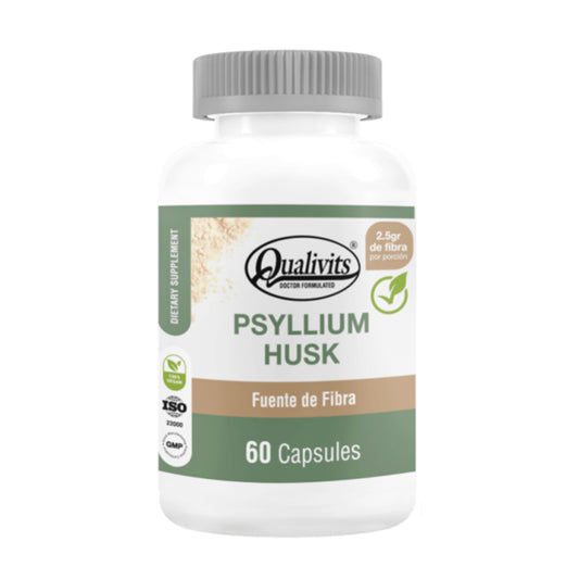 Psyllium Husk Fibra x 60 Cápsulas | Qualivits