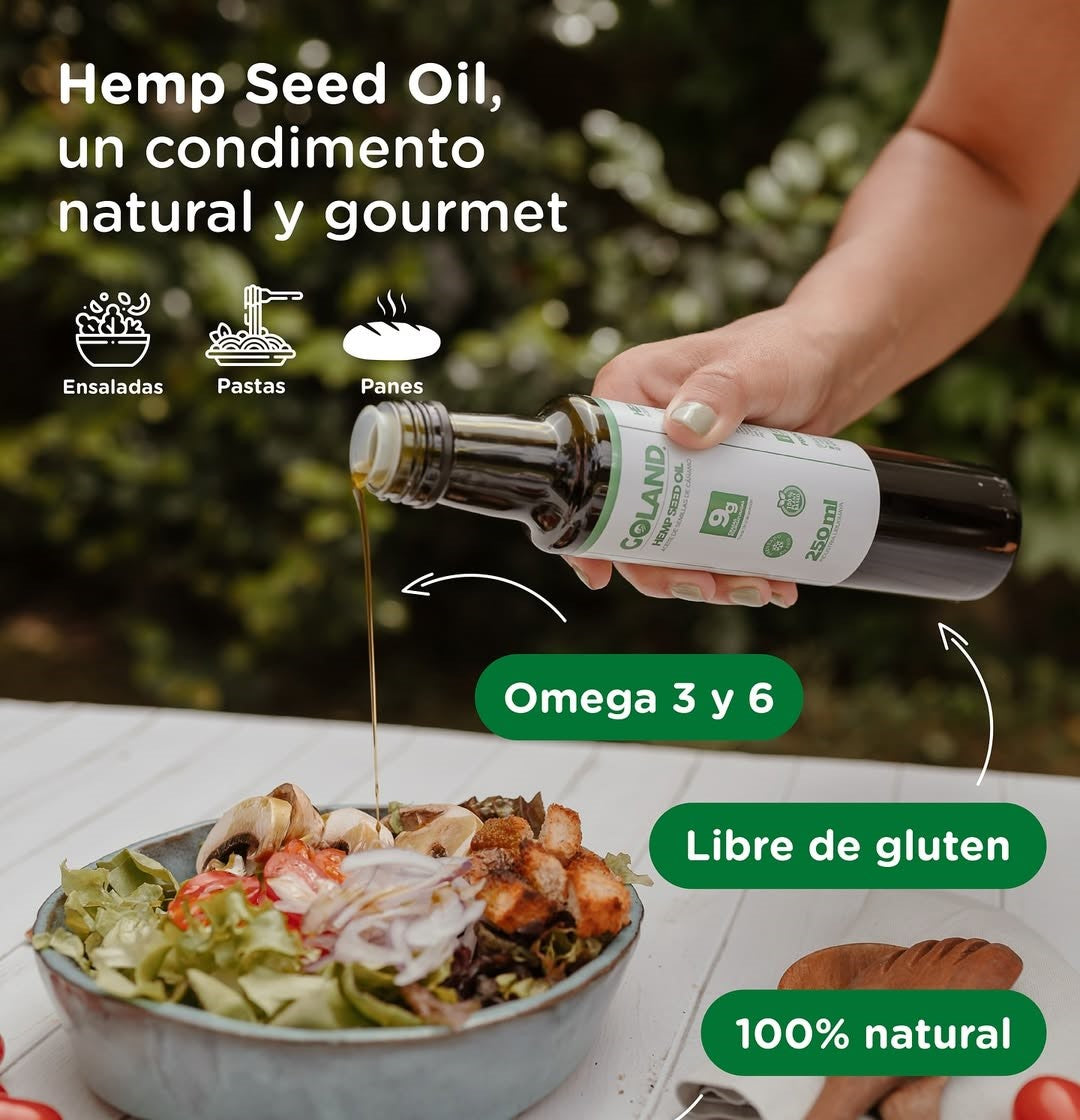 Aceite de Semillas Cáñamo Vegano 250 mL | Goland