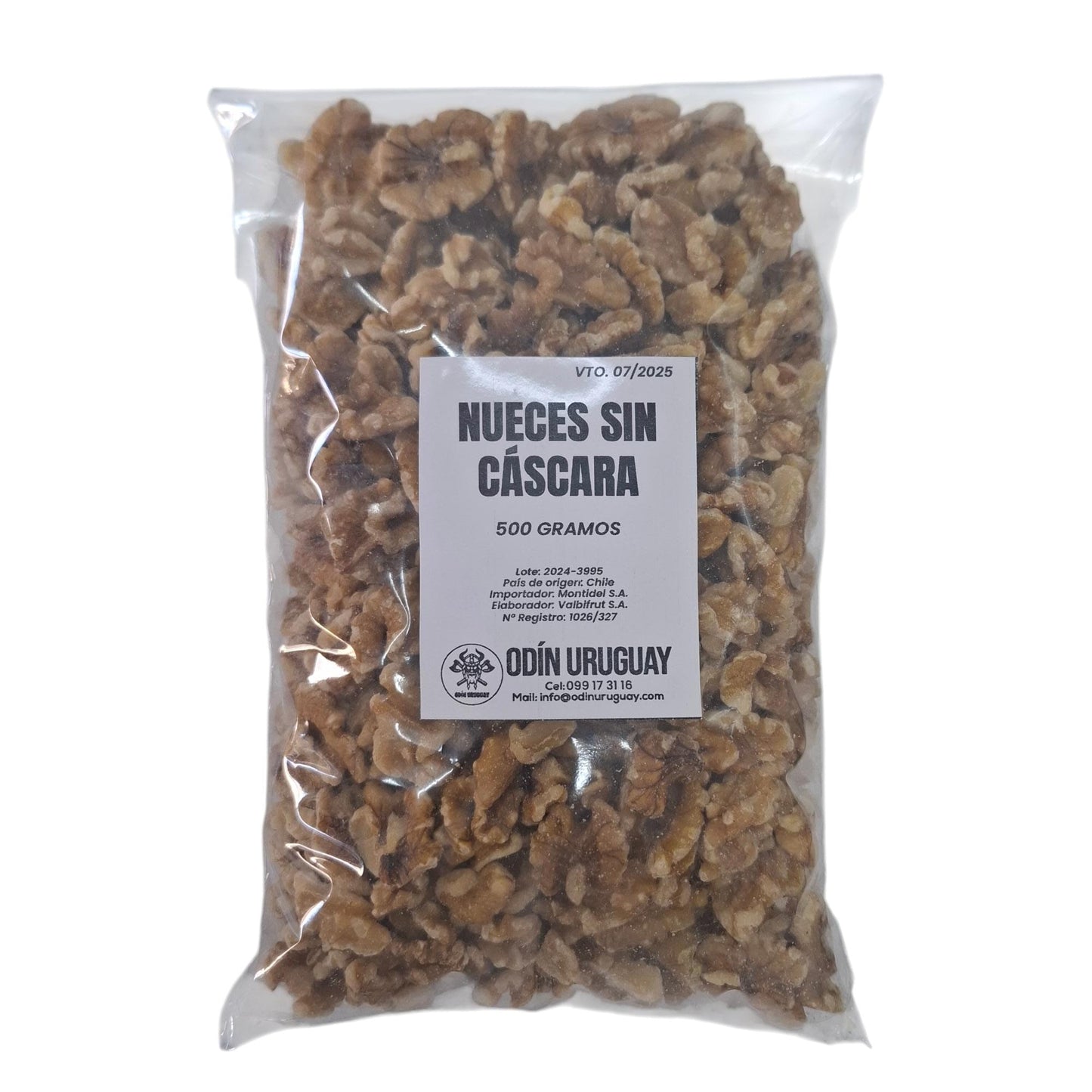 Nueces Peladas en Cuartos 500 Gramos | Odín Uruguay