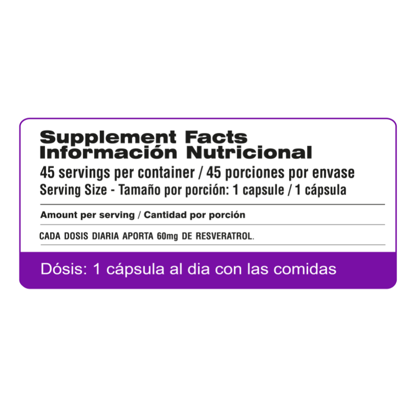 Resveratrol Antioxidante x 45 Cápsulas | Qualivits
