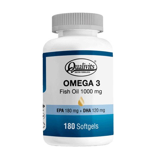 Omega 3 Fish Oil x 180 Cápsulas | Qualivits