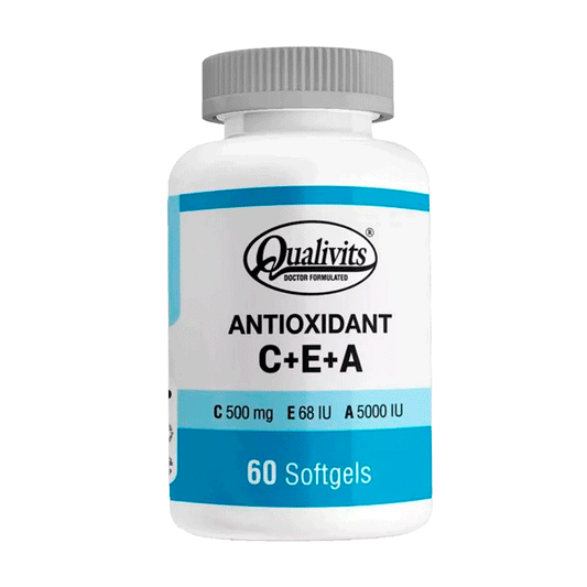 Antioxidante: Vitamina C + E + A x 60 Cápsulas | Qualivits