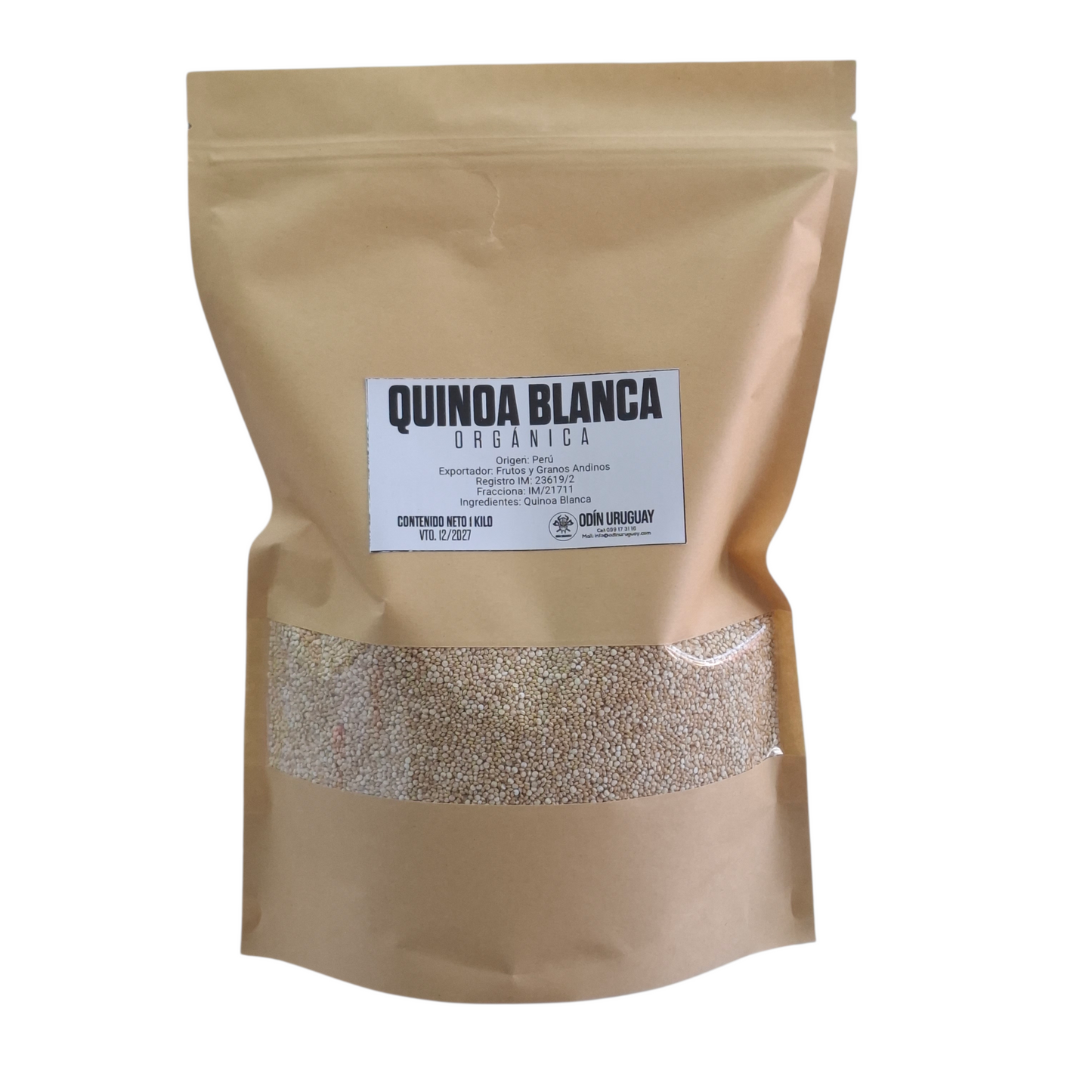 Quinoa Blanca Orgánica 1 Kilo | Odín Uruguay