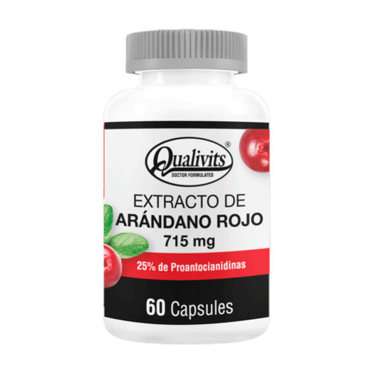 Extracto de Arándano Rojo 715 mg x 60 Cápsulas | Qualivits