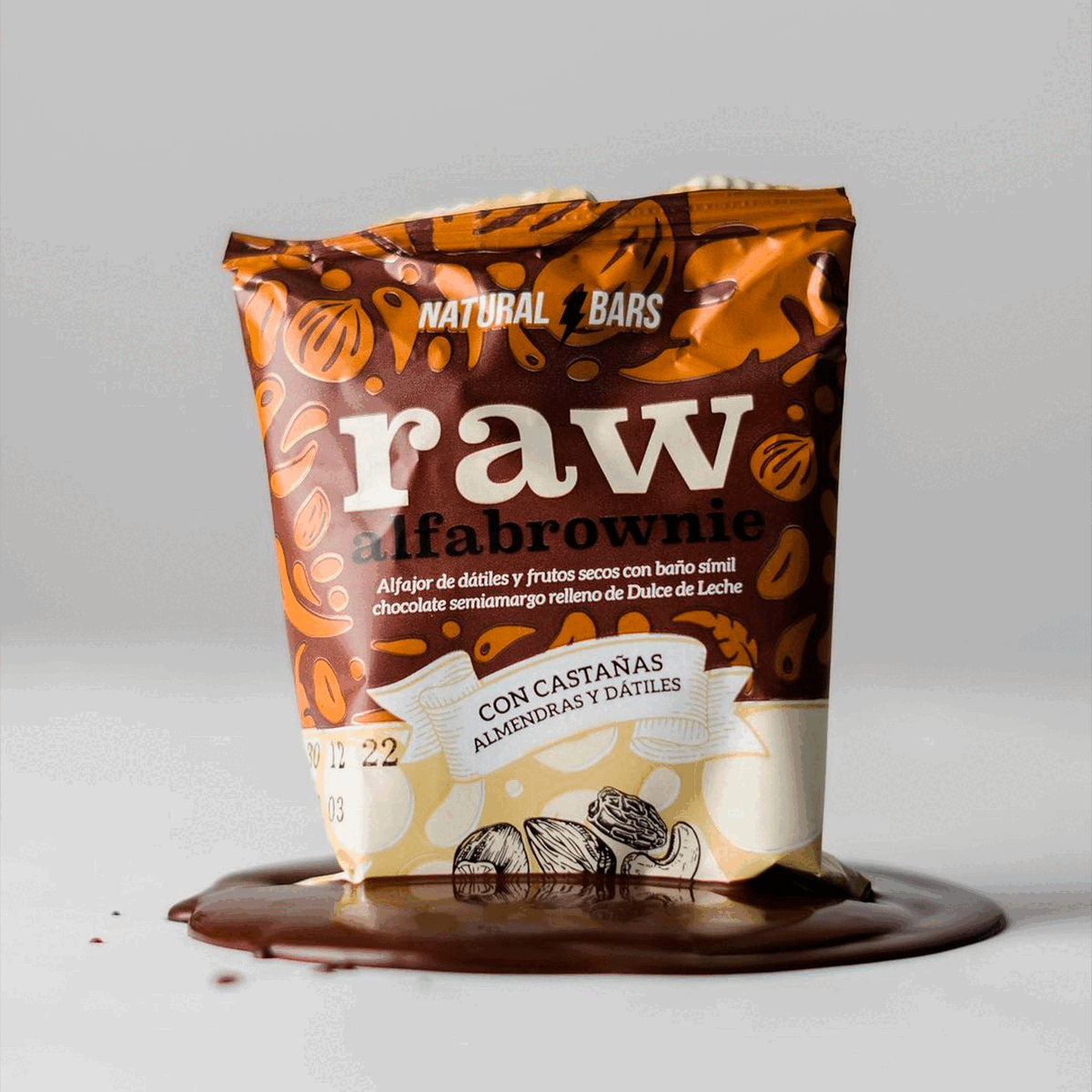 Alfajores Raw Alfabrownie de Chocolate Blanco - Caja x8 | Natural Bars