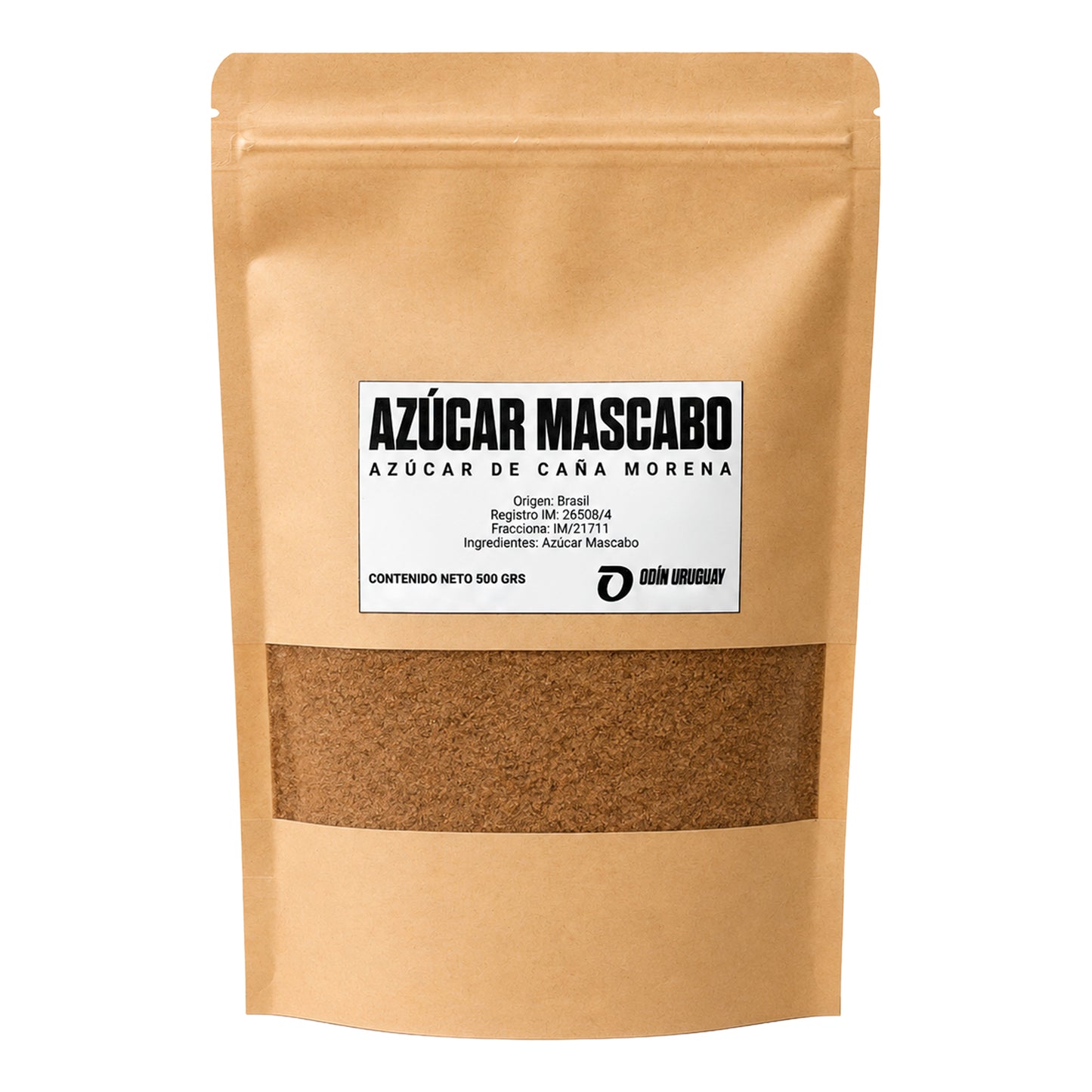 Azúcar Mascabo de Caña Morena Sin Refinar - 500 Gramos | Odín Uruguay