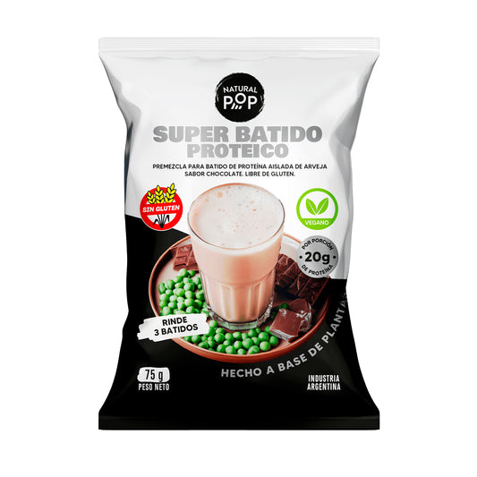 Batido de Proteína Vegana Sin Gluten Sabor Cacao | Natural Pop