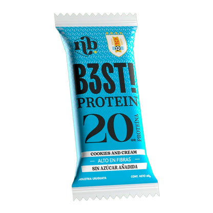 Barra B3ST de Proteína Cookie & Cream x 1 URUGUAY | Natural Bars Best