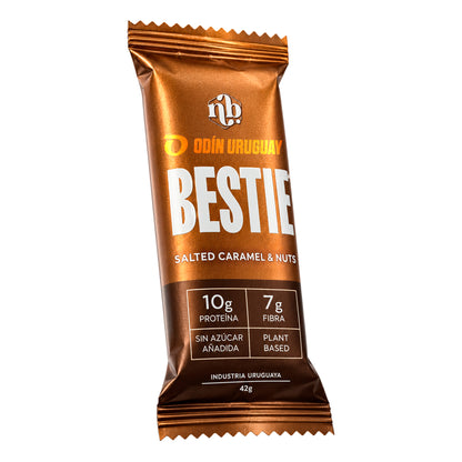 Barra Proteica Best Bestie Salty Caramel y Nueces - Caja x 12 | Natural Bars