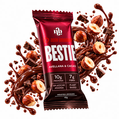 Barra Proteica Best Bestie Avellana y Cacao - Caja x 12 | Natural Bars