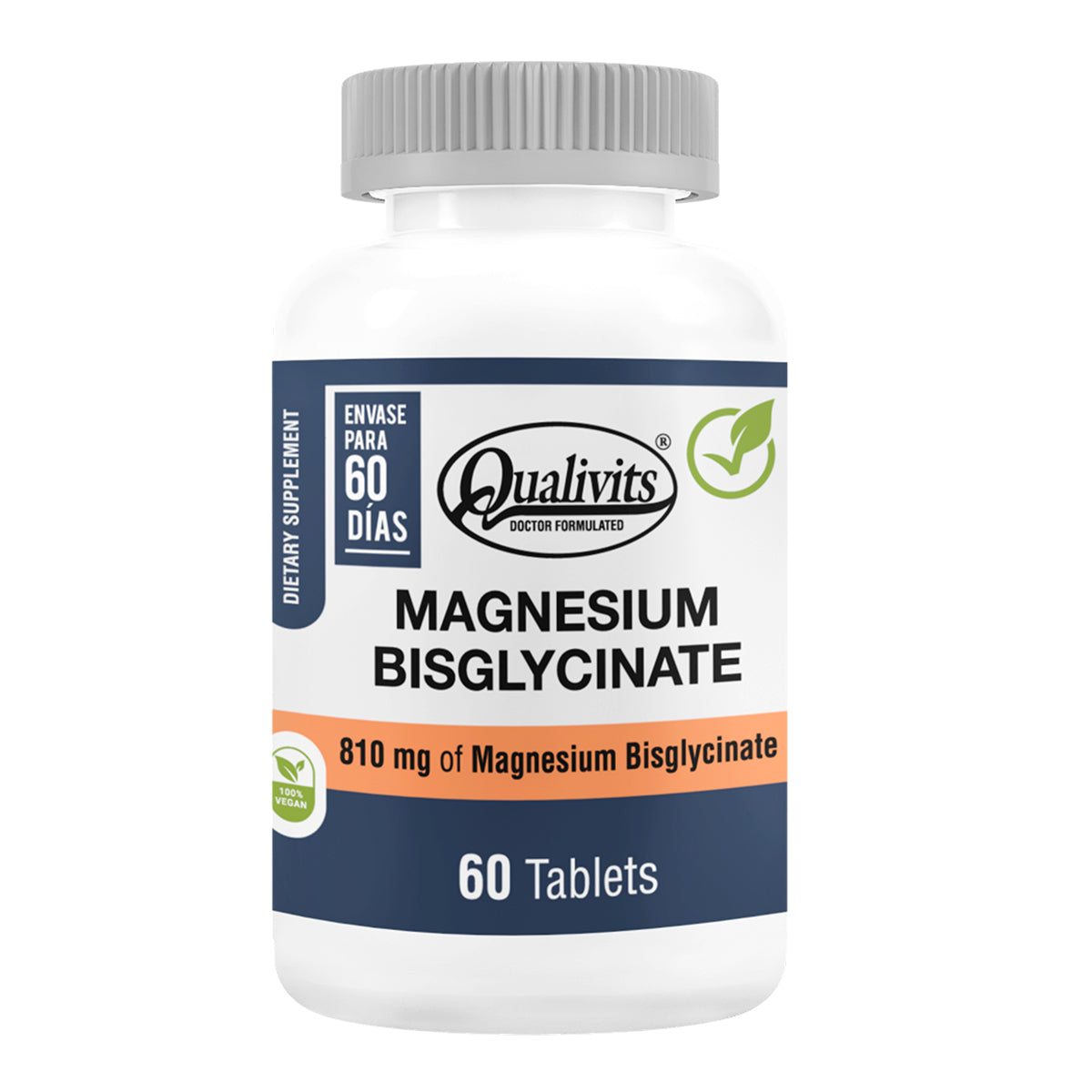 Bisglicinato de Magnesio - 60 Tabletas | Qualivits