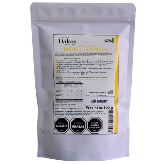 Premezcla Para Budín de Vainilla Sin Gluten - 500 Gramos | Dakos