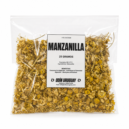 Manzanilla para Té Digestivo - 25 Gramos | Odín Uruguay