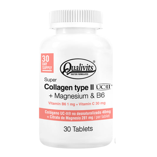 Colágeno Tipo 2 + Magnesio, Vitamina C y B6 | Qualivits
