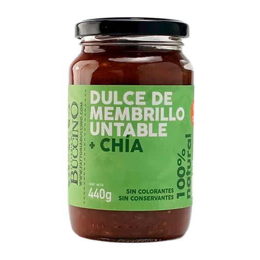 Dulce de Membrillo Untable con Chía 100% Natural 440 Gramos | Fattoria Buccino