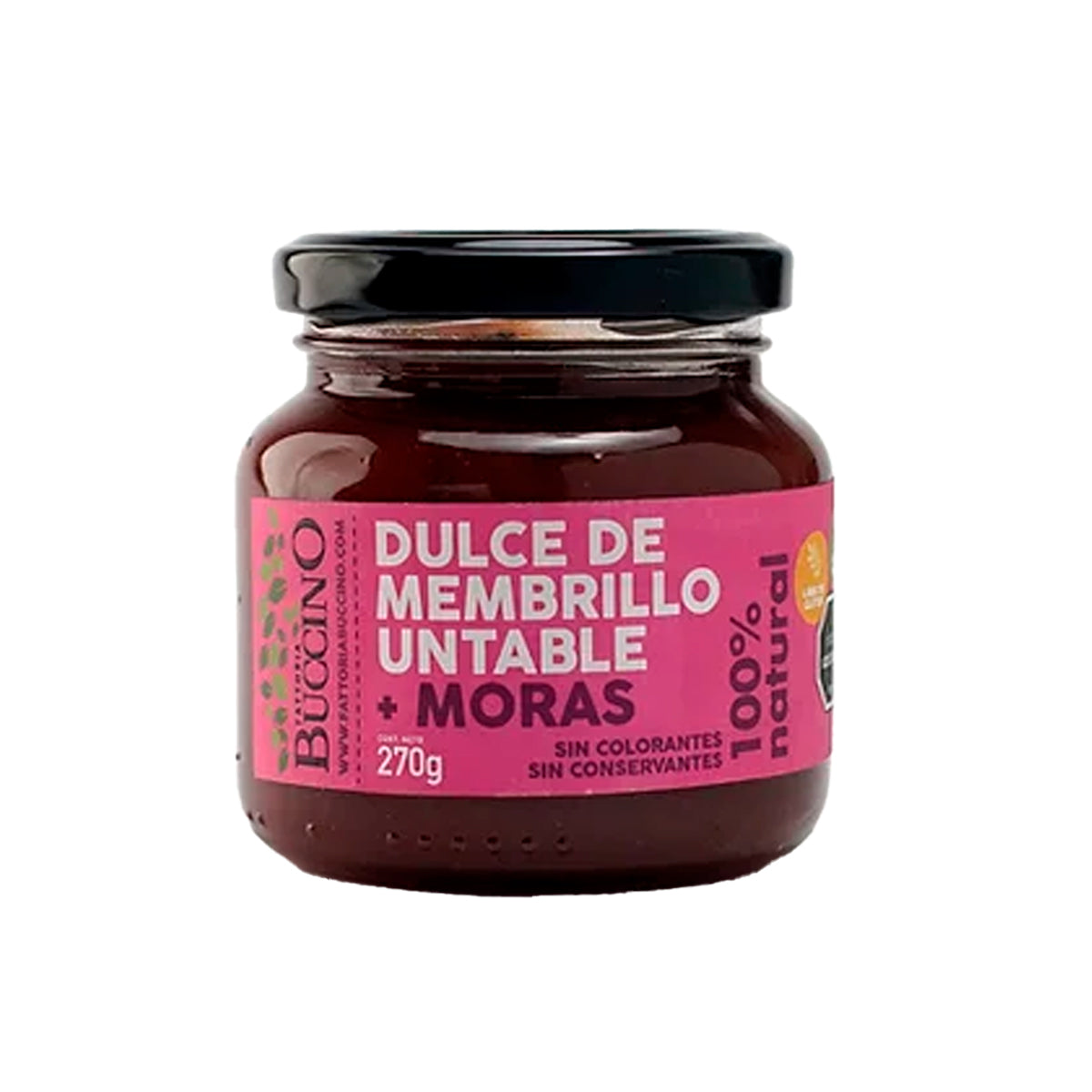 Dulce de Membrillo Untable con Moras 100% Natural 270 Gramos | Fattoria Buccino