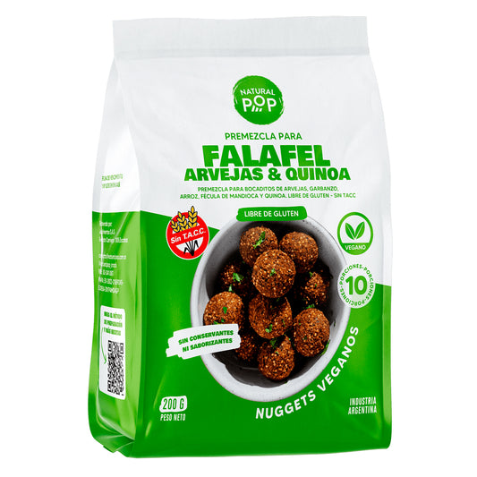 Premezcla para Falafel de Arvejas y Quinoa 10 Porciones | Natural Pop