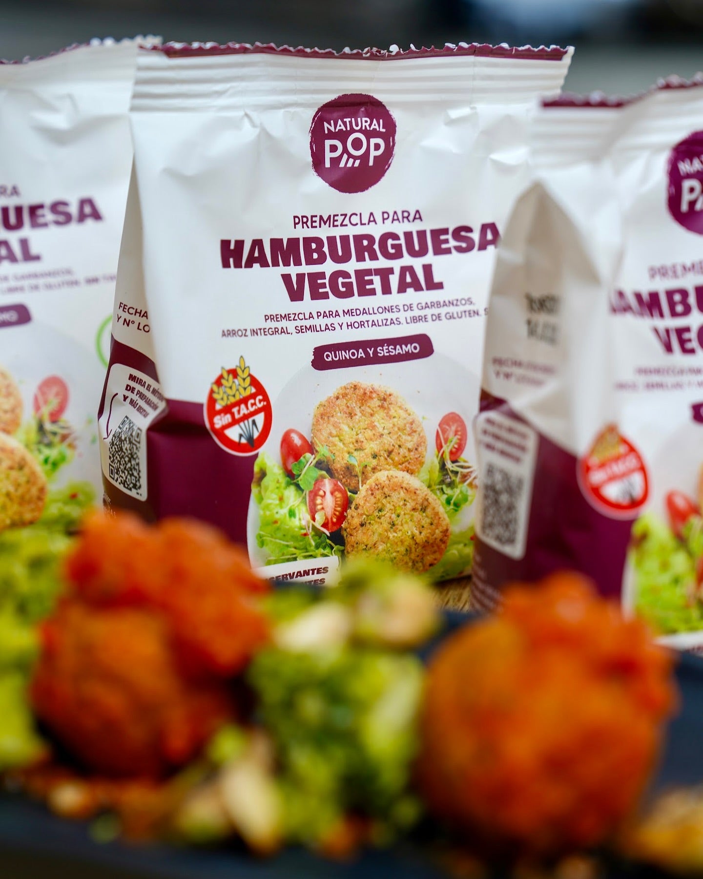 Premezcla para Hamburguesas Veganas Sin Gluten 6 Unidades | Natural Pop