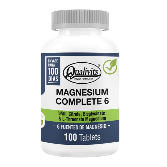 Magnesium Complete 6 - 100 Tabletas | Qualivits