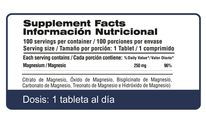 Magnesium Complete 6 - 100 Tabletas | Qualivits