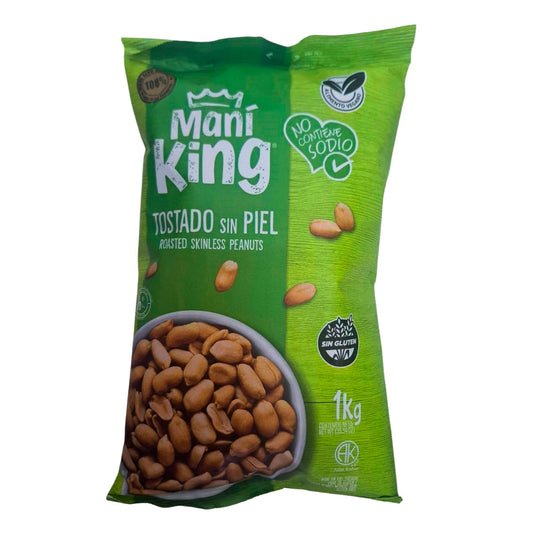 Maní Tostado Sin Piel 1 Kg Vegano Sin Gluten | Maní King