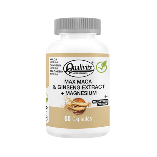 Max Maca con Ginseng y Magnesio x 60 Cápsulas | Qualivits