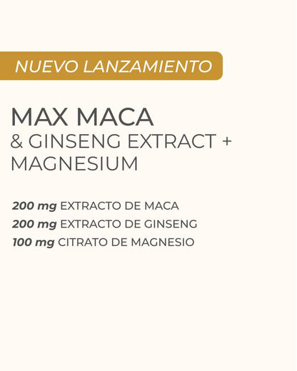 Max Maca con Ginseng y Magnesio x 60 Cápsulas | Qualivits