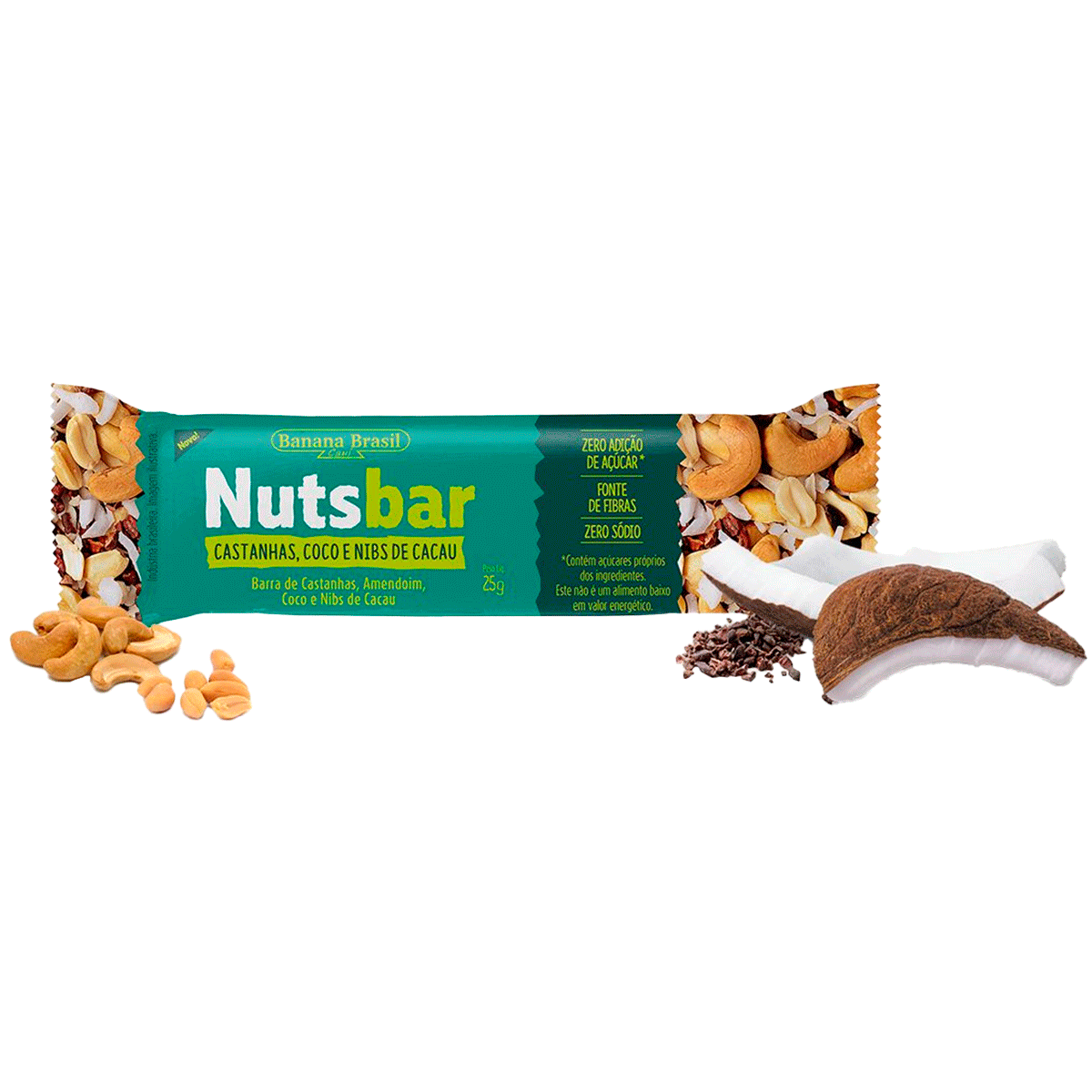 Barritas Nuts Bar Coco y Castañas - Caja x12 | Banana Brasil