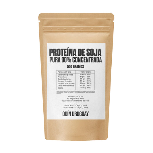 Proteína Vegana de Soja - 500 Gramos | Odín Uruguay