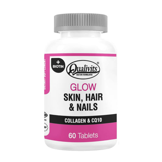 Glow Skin, Hair & Nails con Colágeno y Coenzima Q10 x 60 Tabletas | Qualivits