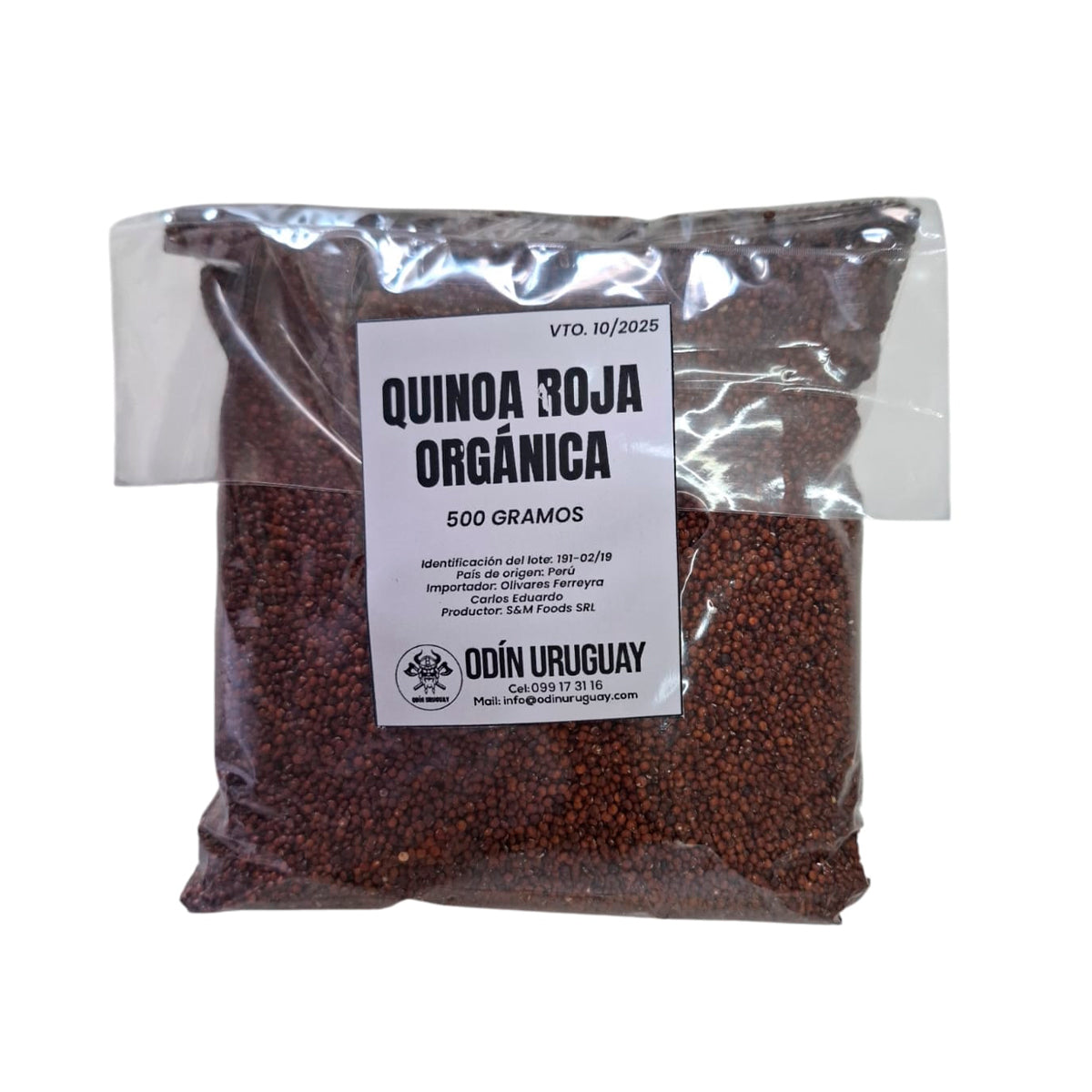 Quinoa Roja Orgánica 500 Gramos | Odín Uruguay