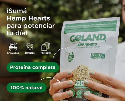 Semillas de Cáñamo Descascaradas 250 grs | Goland