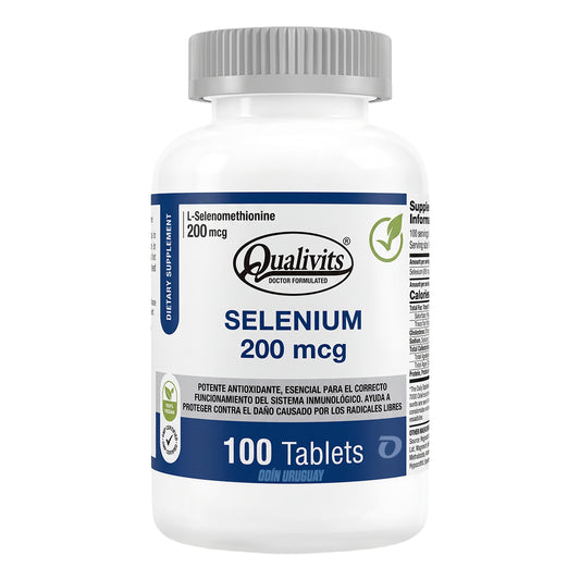 Selenio 200 mcg - 100 Tabletas | Qualivits