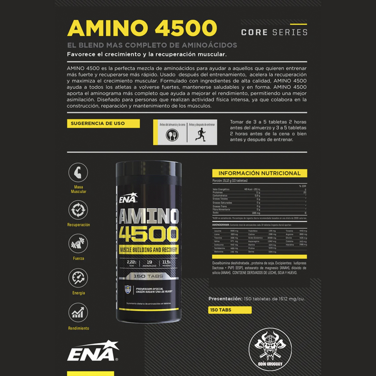 Amino 4500 - 150 Tabletas | ENA Sport