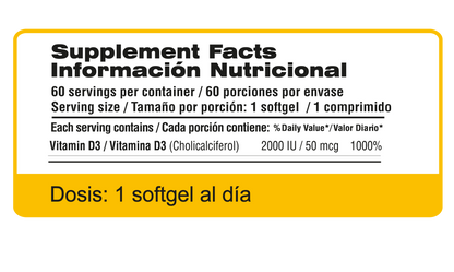 Vitamina D3 2000 UI | Qualivits