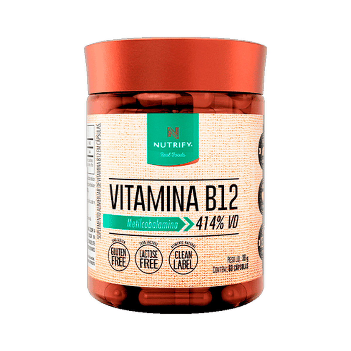 Vitamina B12 Metilcobalamina x 60 Cápsulas | Nutrify