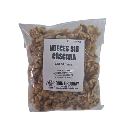 Nueces Peladas en Cuartos 200 Gramos | Odín Uruguay