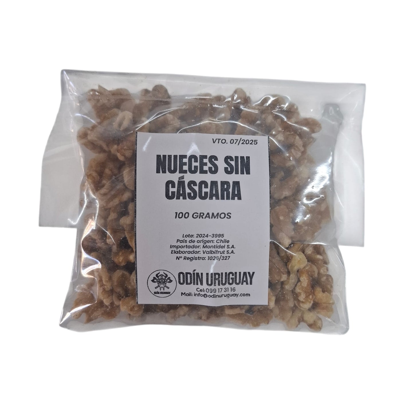 Nueces Peladas en Cuartos 100 Gramos | Odín Uruguay