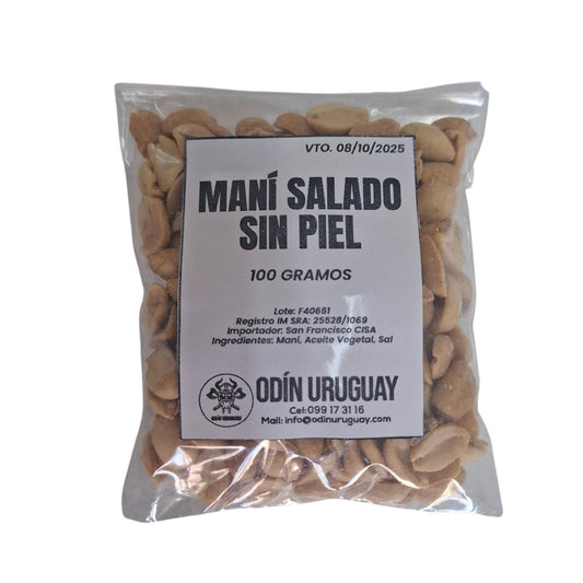 Maní Pelado Con Sal 100 Gramos | Odín Uruguay