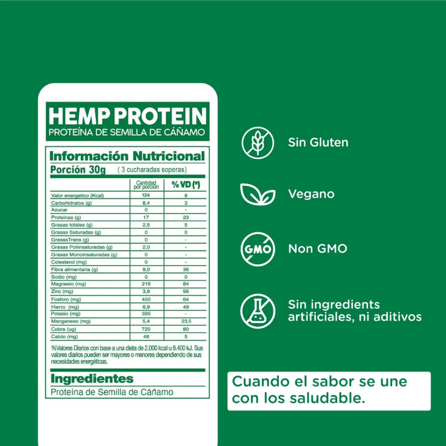 Proteína Vegana de Semillas de Cáñamo 250 grs | Goland