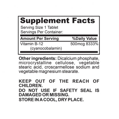 Vitamina B12 - 100 Tabletas | Saturn